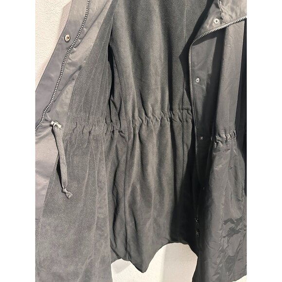 Eileen Fisher Black Stand Collar Jacket Soft Shell Black 1X Women's Coat Nylon - Picture 4 of 7